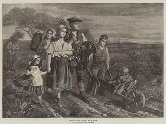 Retour du travail, dans la Scottish Gallery, Pall-Mall